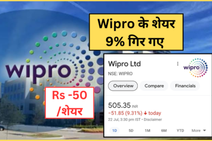 Wipro के Q1 परिणाम के बाद शेयर की कीमत 9% तक गिरी | Detailed Analysis | wipro share price